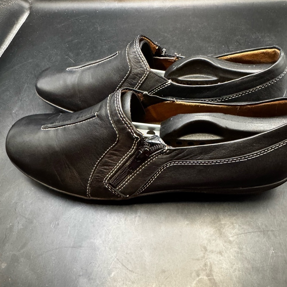 Natural Soul Naturalizer Black Slip On Loafers “FLEET” Shoes Women Size 10 Zip